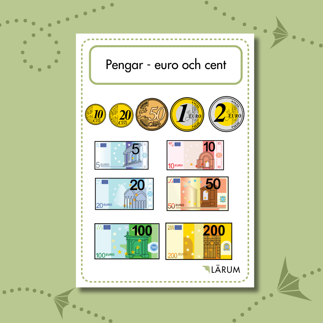 Pärmbilden för Pengar - euro och cent