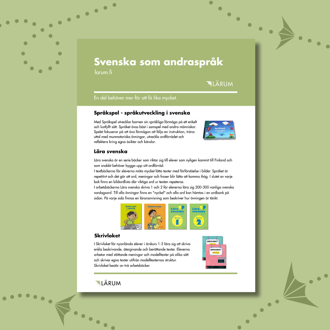 Pärmbilden för Infoblad - Svenska som andraspråk