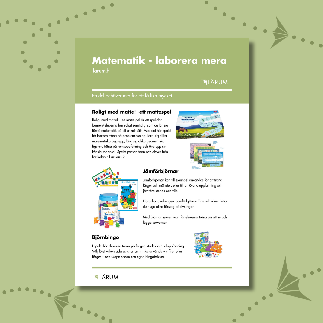 Pärmbilden för Infoblad - Matematik - laborera mera