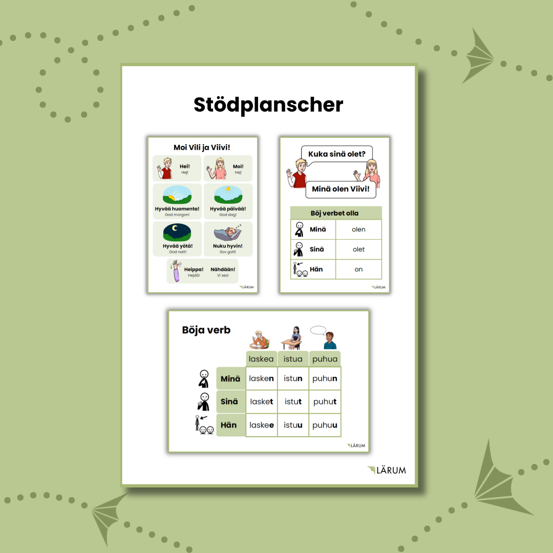 Pärmbilden för Sinä ja minä 1 -stödplanscher